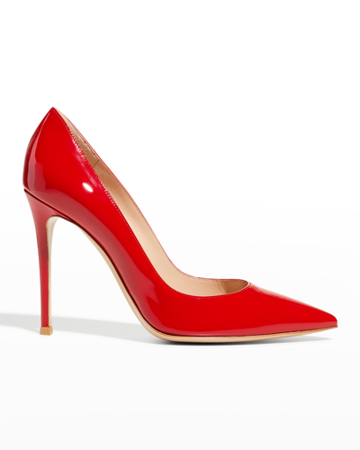 Gianvito Rossi 105mm Gianvito Patent Leather Pumps In Red