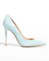 Gianvito Rossi 105mm Gianvito Patent Leather Pumps In Light Blue