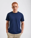 Ben Sherman Beatnik Garment Dyed Short Sleeve T-shirt In Indigo Blue