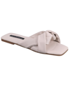 French Connection Driver Slide Sandal In White