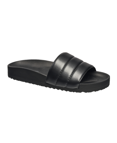 French Connection Puffer Slide Sandal In Black