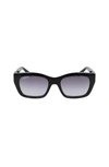 Ferragamo Rectangular Bio-injected Plastic Sunglasses In Black