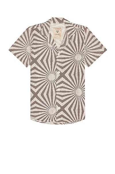 Oas Cortado Terry Camp Shirt In Cream