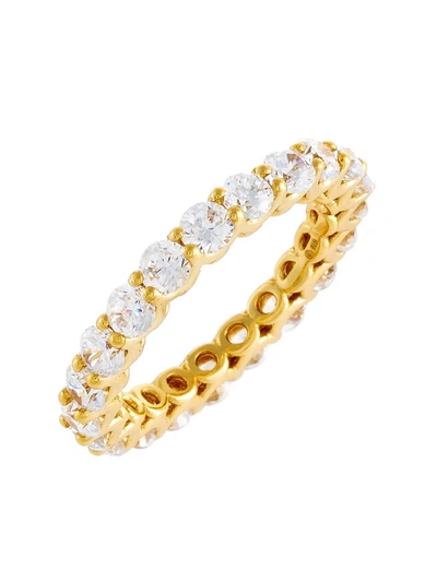 Adinas Jewels By Adina Eden Round Cz Eternity Band In Gold