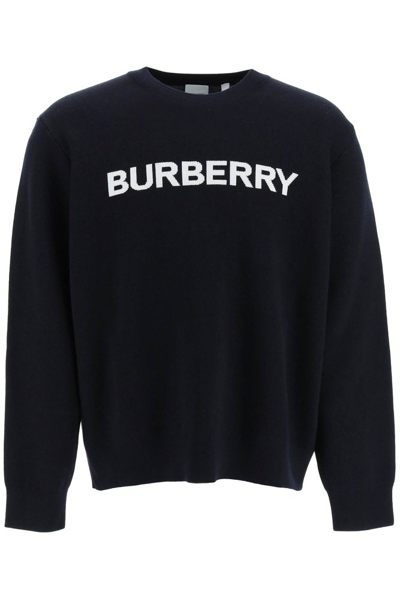 Burberry Burlow Crewneck Sweatshirt In Black