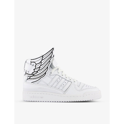 Adidas Originals Adidas X Jeremy Scott New Wings Leather High-top Trainers  In White | ModeSens