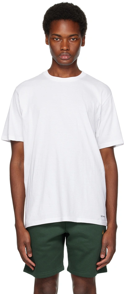 Carhartt Standard Crew Neck T-shirt White In Multicolor