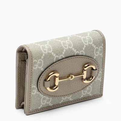 Gucci Marmont White And Beige Credit Card Holder