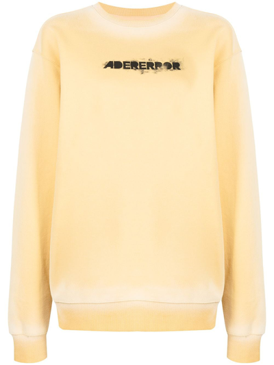 Ader Error Logo-print Oversized Sweatshirt In Yellow