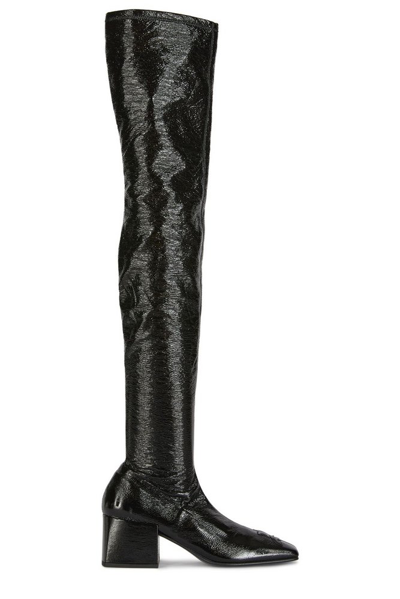 Courrèges Vinyle Over-the-knee Boots In Black