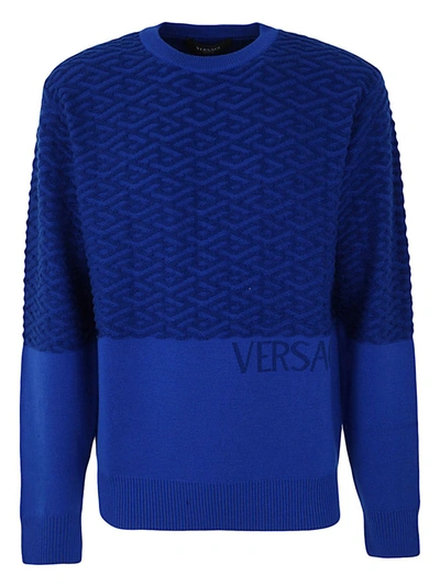Versace Men's  Blue Other Materials Sweater