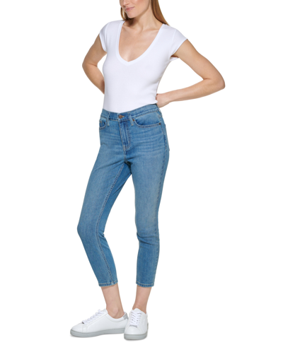 Calvin Klein Jeans Est.1978 Petite High Rise 25" Skinny Ankle Jeans In Malibu