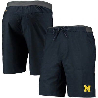 Columbia Navy Michigan Wolverines Twisted Creek Omni-shield Shorts