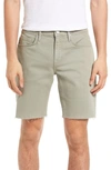 Frame L'homme Straight-leg Cotton-blend Shorts In Green