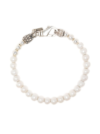 Emanuele Bicocchi Freshwater Pearl Bracelet In Silver