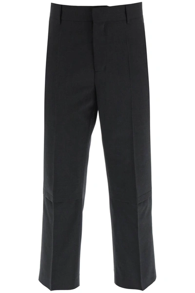 A Better Mistake Tailored Wool Trousers With Cut-out Detailing In Multi-colored