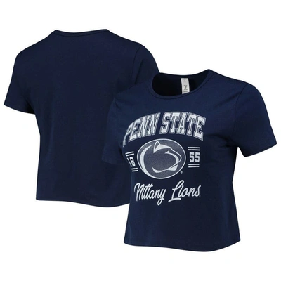 Zoozatz Navy Penn State Nittany Lions Core Laurels Cropped T-shirt
