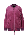 Dsquared2 Oversized Cotton Velvet Bomber Jacket In Pink