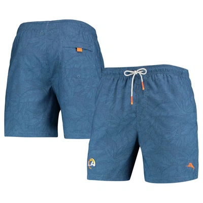 Tommy Bahama Royal Los Angeles Rams Naples Layered Leaves Swim Trunks