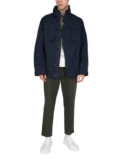 Lardini By Yosuke Aizawa Double Fabric Jacket In Blue