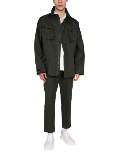 Lardini By Yosuke Aizawa Double Fabric Jacket In Military Green