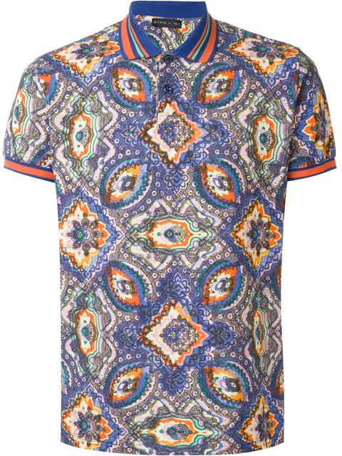 Etro Paisley Print Polo Shirt | ModeSens