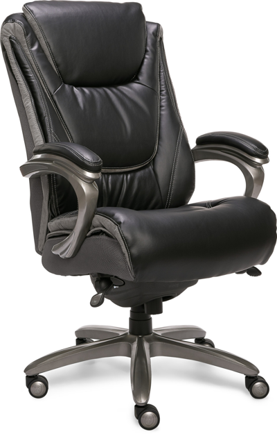 Serta Big And Tall Smart Layers Executive Office Chair In Black And Grey