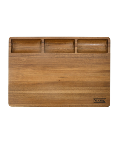 Viking Acacia 20in Reversible Butcher Block Prep And Carving Board In Natural