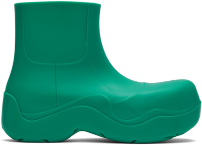 Bottega Veneta Puddle Rubber Boots In Dark Green