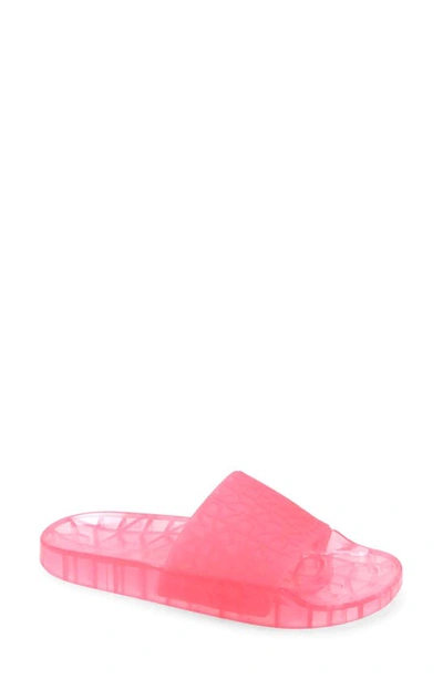Dkny Tinzli Jelly Slide Sandal In Fuchsia