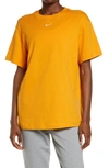 Nike Essential Boxy T-shirt In Mustard-yellow