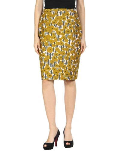 Minä Perhonen Knee Length Skirt In Ocher