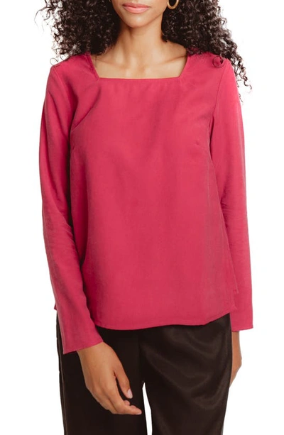 Madri Collection The Panel Nursing Top In Rose