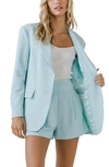 Endless Rose Everyday Single-breasted Blazer In Light Blue