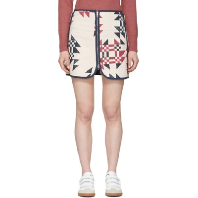 Isabel Marant Lickly Origami Quilted Cotton Skirt In Ecru