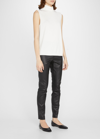 Lafayette 148 Cropped High-rise Leggings In Black