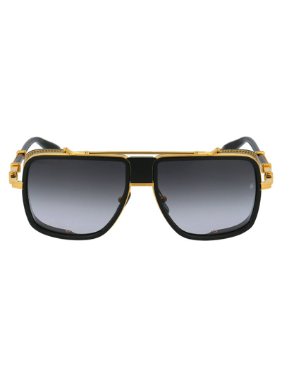Balmain Eyewear X Akoni Gradient Lens Sunglasses In Gold