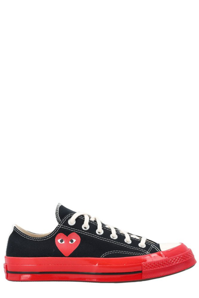 Comme Des Garçons Play X Converse Low-top Trainers In Black