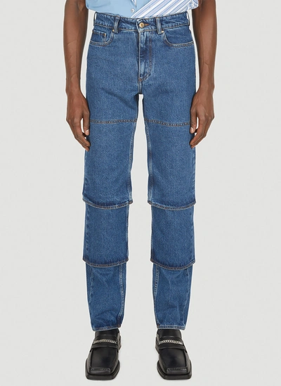 Y/project Classic Multi Cuff Jeans In Blue