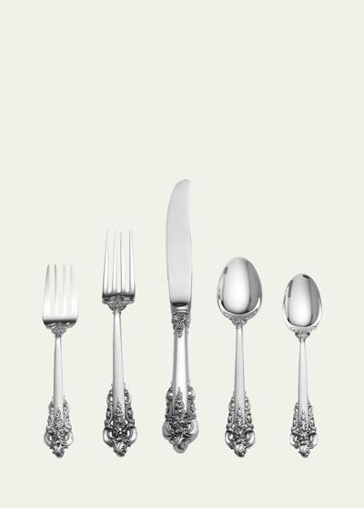 Wallace Silversmiths Grande Baroque 66-piece Dinner Setting In Silver