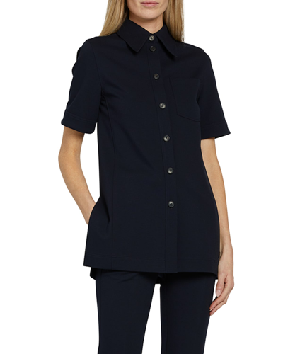 Victoria Beckham Fitted Button-down Shirt In Blue