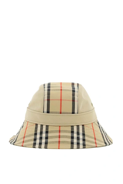 Burberry Cotton Gabardine Vintage Check Bucket Hat In Multi-colored