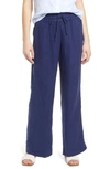 Tommy Bahama Two Palms High Waist Linen Pants In Island Navy