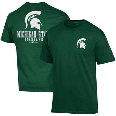 Champion Green Michigan State Spartans Stack 2-hit T-shirt