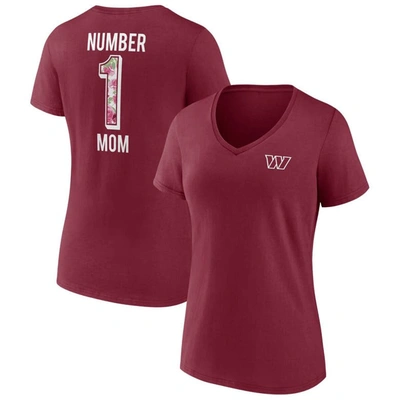 Fanatics Branded Burgundy Washington Commanders Team Mother's Day V-neck T-shirt
