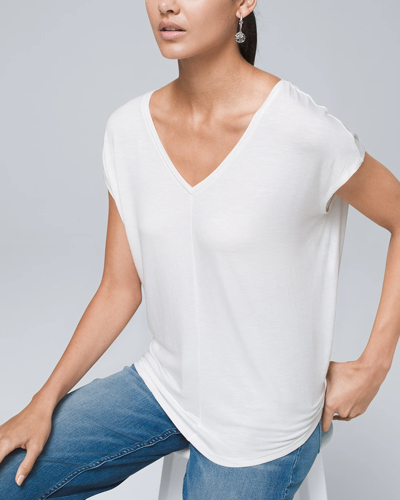 White House Black Market Jetsetter Vacation Tee In White