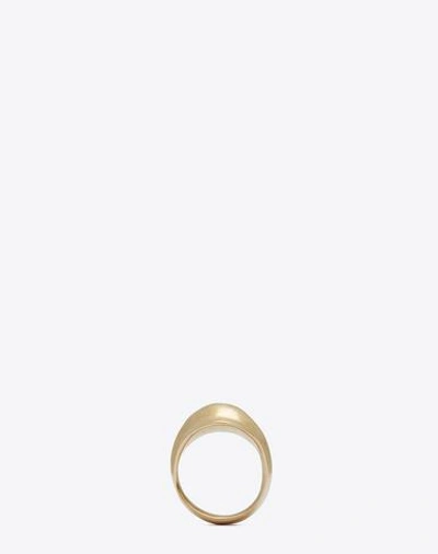Saint Laurent Tribal Ring In Satiny Gold-toned Brass