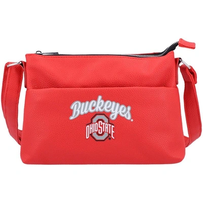 Foco Ohio State Buckeyes Logo Script Crossbody Handbag In Red