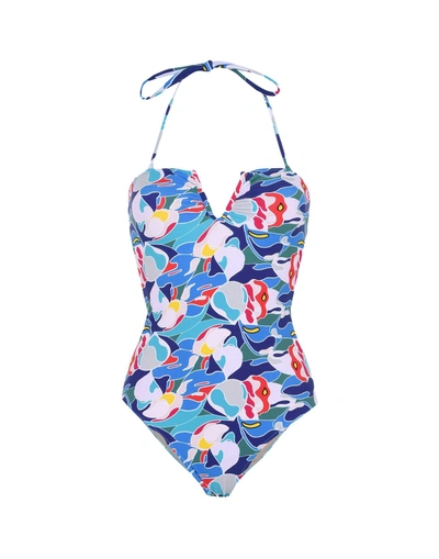 Lisa King One-piece Swimsuits In Azure