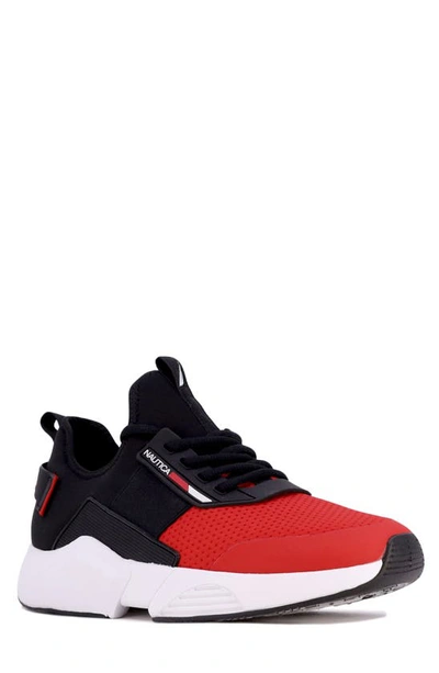 Nautica Men's Niro Sneakers Men's Shoes In Black/red